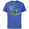 thumbnail image 1 of Disney 100 Stitch in Costume Gus from Cinderella Snack Time - Short Sleeve Cotton T-Shirt for Adults - Customized-Royal Heather, 1 of 5
