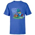 thumbnail image 1 of Disney 100 Stitch in Costume Gus from Cinderella Snack Time - Short Sleeve T-Shirt for Kids - Customized-Royal, 1 of 5