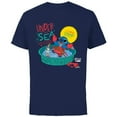thumbnail image 1 of Disney 100 Stitch in Costume Little Mermaid Under the Sea - Short Sleeve Cotton T-Shirt for Adults - Customized-Navy, 1 of 5