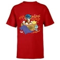 thumbnail image 1 of Disney 100 Stitch in Costume Rajah Aladdin a Whole New World - Short Sleeve T-Shirt for Kids - Customized-Red, 1 of 5