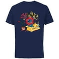 thumbnail image 1 of Disney 100 Stitch in Costume The Lion King All Hail the King - Short Sleeve Cotton T-Shirt for Adults - Customized-Navy, 1 of 5