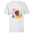 thumbnail image 1 of Disney 100 Stitch in Costume The Lion King All Hail the King - Short Sleeve T-Shirt for Kids - Customized-White, 1 of 5