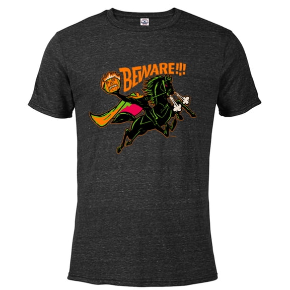 Disney 100 The Headless Horseman Halloween Beware!!! D100 - Short Sleeve Blended T-Shirt for Adults - Customized-Black Snow Heather