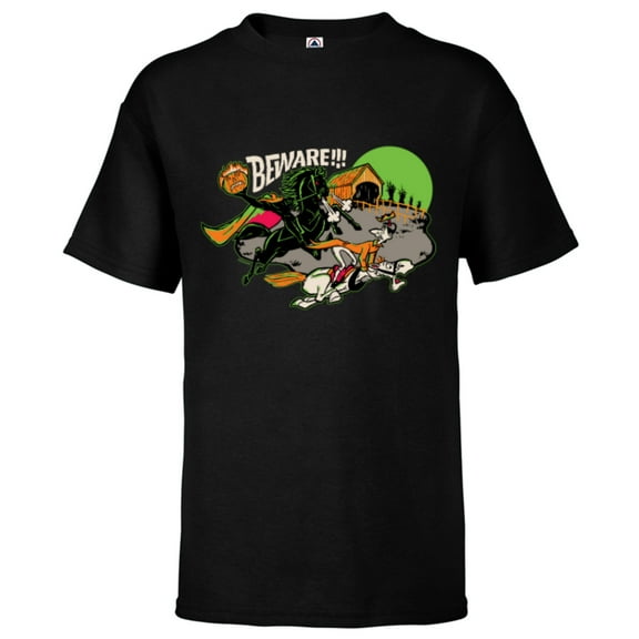 Disney 100 The Headless Horseman of Sleepy Hollow Halloween - Short Sleeve T-Shirt for Kids - Customized-Black