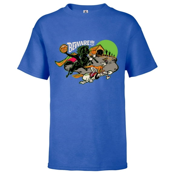 Disney 100 The Headless Horseman of Sleepy Hollow Halloween - Short Sleeve T-Shirt for Kids - Customized-Royal