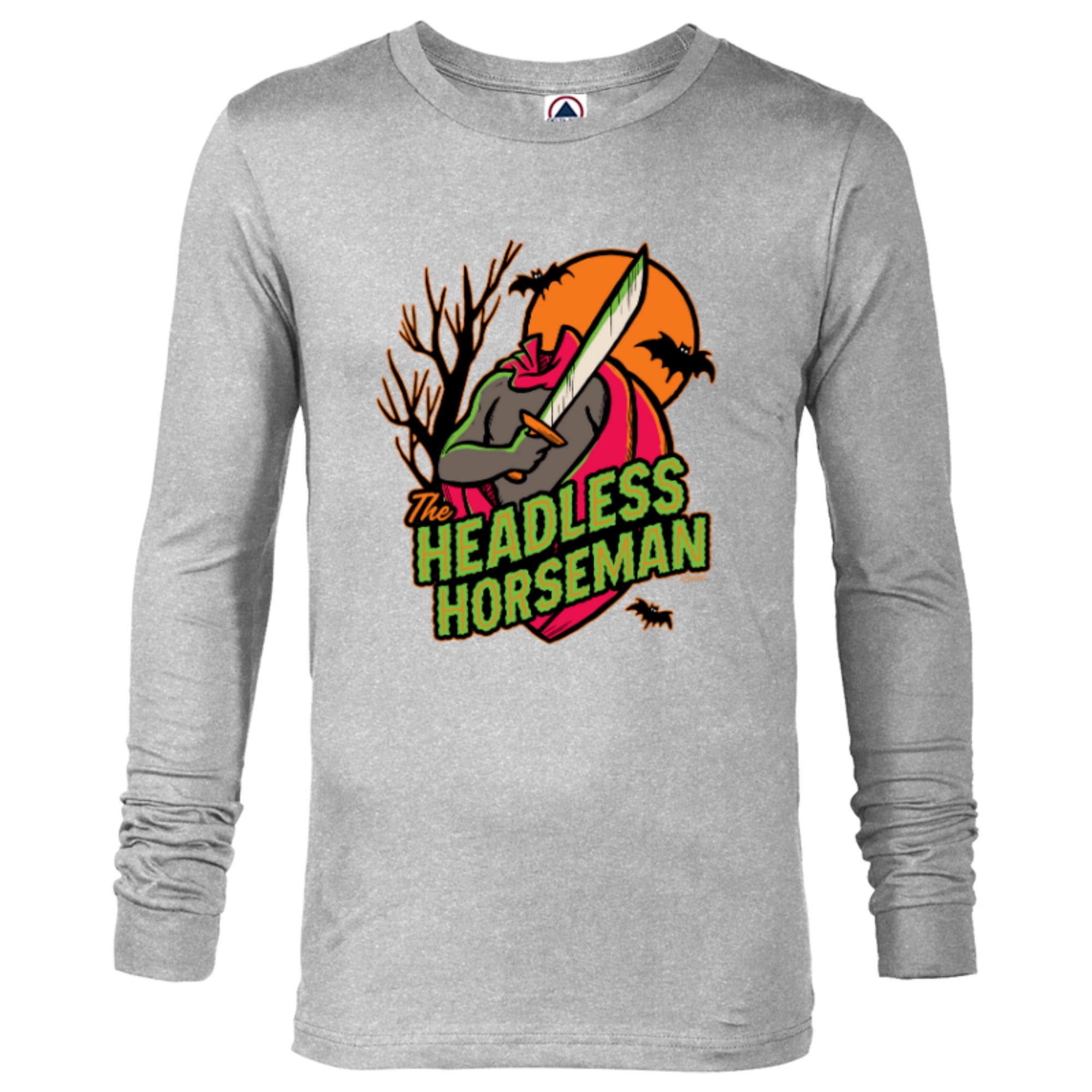 Disney 100 The Headless Horseman with Sword Halloween - Long Sleeve T-Shirt  for Men - Customized-Athletic Heather - Walmart.com, image size:2000x2000