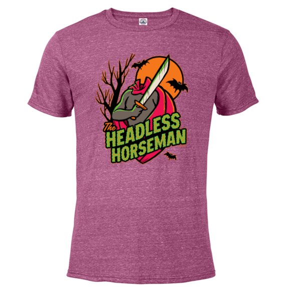Disney 100 The Headless Horseman with Sword Halloween - Short Sleeve Blended T-Shirt for Adults - Customized-Berry Snow Heather