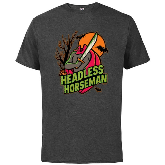 Disney 100 The Headless Horseman with Sword Halloween - Short Sleeve Cotton T-Shirt for Adults - Customized-Charcoal Heather