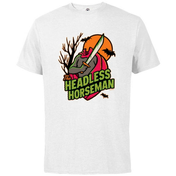 Disney 100 The Headless Horseman with Sword Halloween - Short Sleeve Cotton T-Shirt for Adults - Customized-White