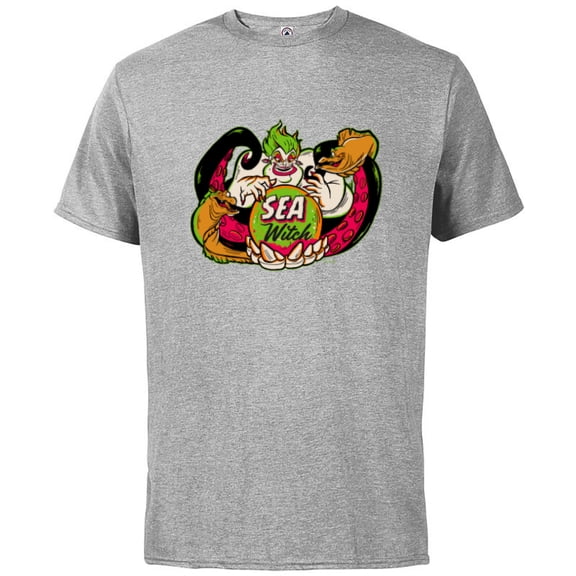 Disney 100 The Little Mermaid Ursula Sea Witch Halloween - Short Sleeve Cotton T-Shirt for Adults - Customized-Athletic Heather