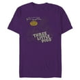 thumbnail image 1 of Disney 100 Three Little Pigs Silly Symphony Vintage D100 - Short Sleeve Blended T-Shirt for Adults - Customized-Purple, 1 of 5