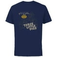thumbnail image 1 of Disney 100 Three Little Pigs Silly Symphony Vintage D100 - Short Sleeve Cotton T-Shirt for Adults - Customized-Navy, 1 of 5