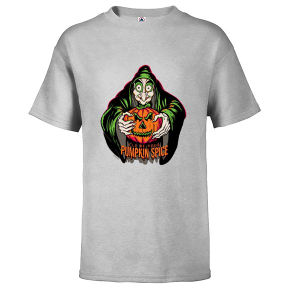 Disney 100 Villains Evil Queen Your Pumpkin Spice Halloween - Short Sleeve T-Shirt for Kids - Customized-Athletic Heather