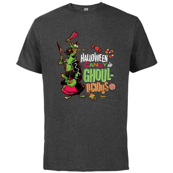 Disney 100 Villains Goons Halloween Candy is Ghoul-licious - Short Sleeve Cotton T-Shirt for Adults - Customized-Charcoal Heather