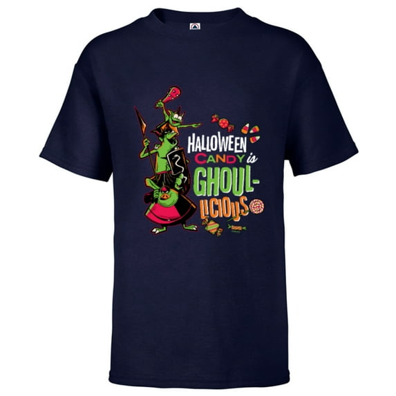 Disney 100 Villains Goons Halloween Candy is Ghoul-licious - Short Sleeve T-Shirt for Kids - Customized-Athletic Navy