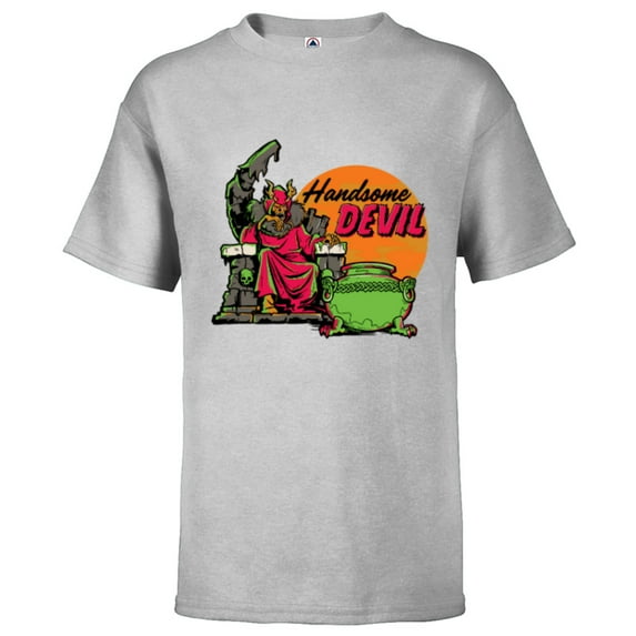 Disney 100 Villains Horned King The Black Cauldron Halloween - Short Sleeve T-Shirt for Kids - Customized-Athletic Heather
