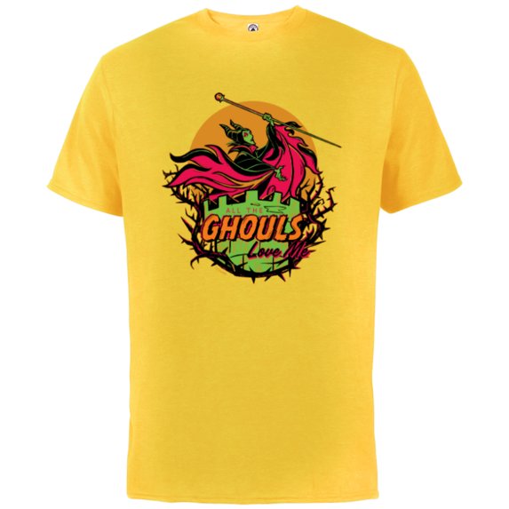 Disney 100 Villains Maleficent The Ghouls Love Me Halloween - Short Sleeve Cotton T-Shirt for Adults - Customized-Sunflower