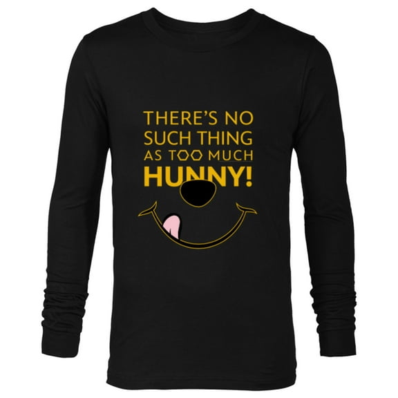 Disney 100 Winnie the Pooh No Such Thing as Too Much Hunny - Long Sleeve T-Shirt for Men - Customized-Black