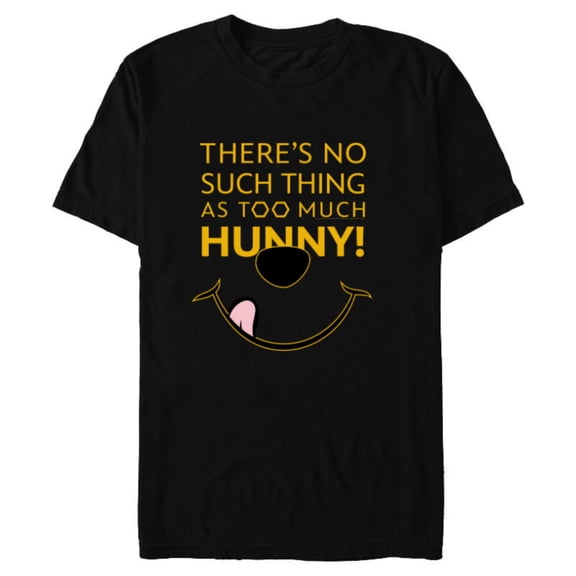 Disney 100 Winnie the Pooh No Such Thing as Too Much Hunny - Short Sleeve Blended T-Shirt for Adults - Customized-Black