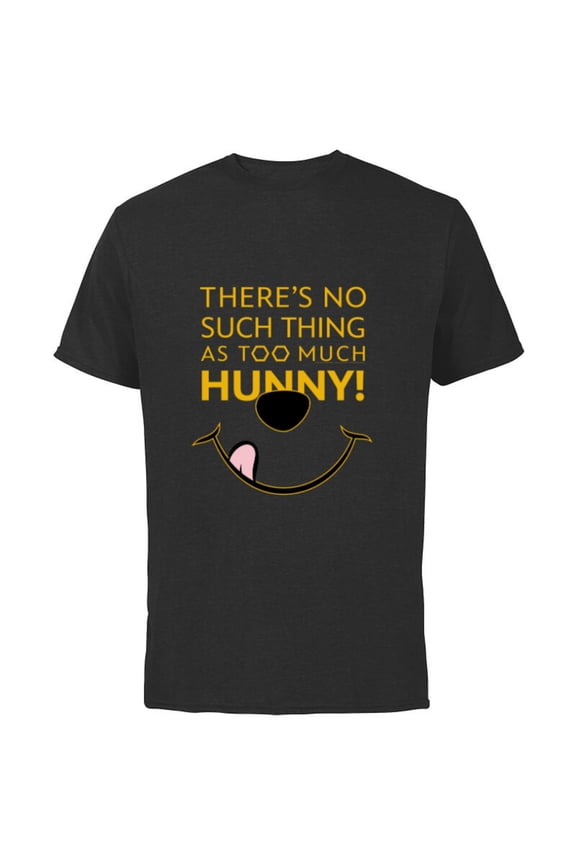 Disney 100 Winnie the Pooh No Such Thing as Too Much Hunny - Short Sleeve Cotton T-Shirt for Adults - Customized-Black
