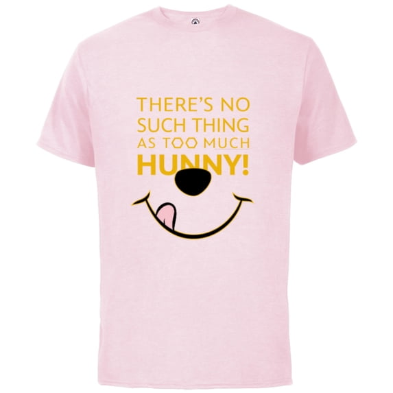 Disney 100 Winnie the Pooh No Such Thing as Too Much Hunny - Short Sleeve Cotton T-Shirt for Adults - Customized-Soft Pink
