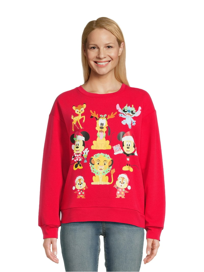Light Up Disney Christmas Sweater Mens Stitch Light-Up Christmas