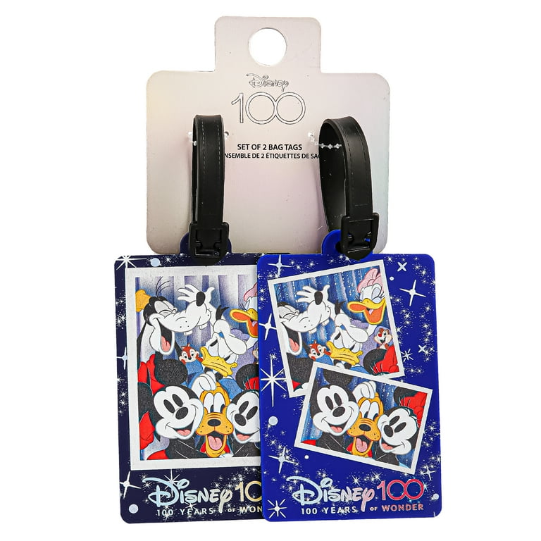 Disney 100 Years Anniversary Multicolor Luggage Tag 2 Piece Set Walmart