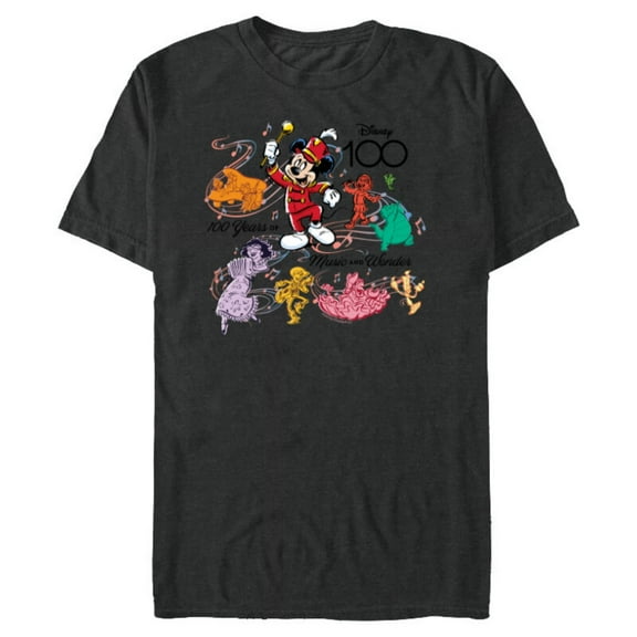 Disney 100 Years of Music and Wonder Color Fill Tunes D100 - Short Sleeve Blended T-Shirt for Adults - Customized-Dark Heather
