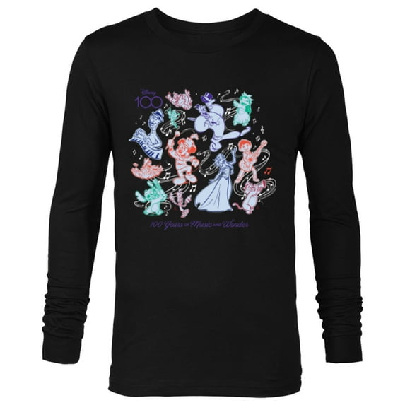 Disney 100 Years of Music and Wonder Color Trio D100 - Long Sleeve T-Shirt for Men - Customized-Black