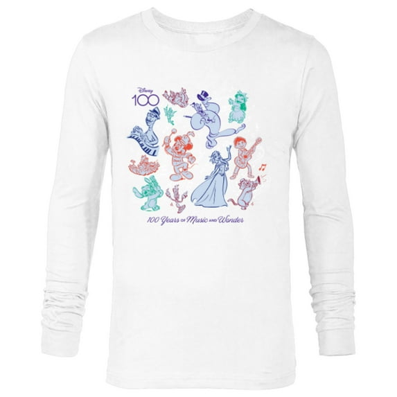 Disney 100 Years of Music and Wonder Color Trio D100 - Long Sleeve T-Shirt for Men - Customized-White