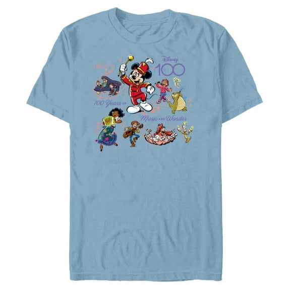 Disney 100 Years of Music and Wonder Full Color Tunes D100 - Short Sleeve Blended T-Shirt for Adults - Customized-Ocean Blue