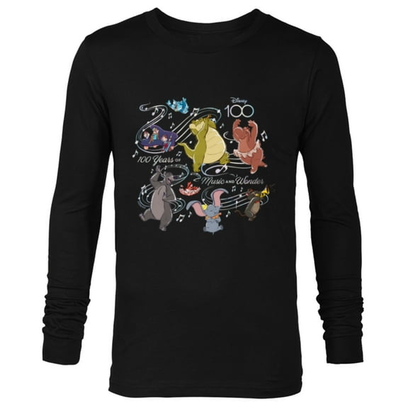 Disney 100 Years of Music and Wonder Louis & Friends D100 - Long Sleeve T-Shirt for Men - Customized-Black
