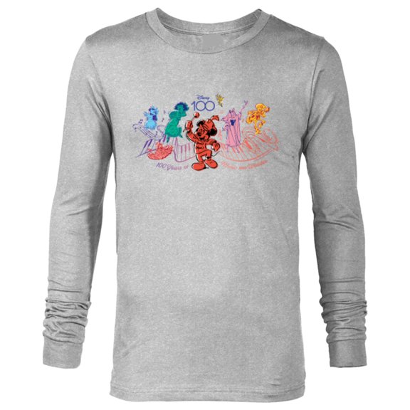 Disney 100 Years of Music and Wonder Piano Color Fill D100 - Long Sleeve T-Shirt for Men - Customized-Athletic Heather