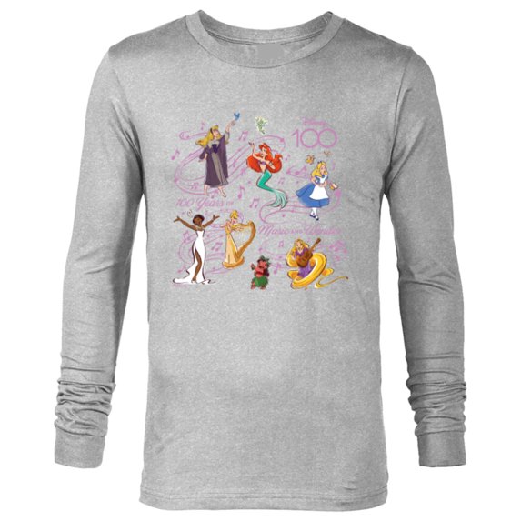 Disney 100 Years of Music and Wonder Princess Songs D100 - Long Sleeve T-Shirt for Men - Customized-Athletic Heather