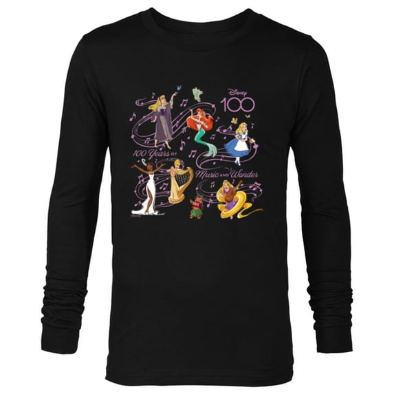 Disney 100 Years of Music and Wonder Princess Songs D100 - Long Sleeve T-Shirt for Men - Customized-Black