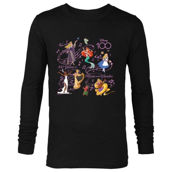Disney 100 Years of Music and Wonder Princess Songs D100 - Long Sleeve T-Shirt for Men - Customized-Black