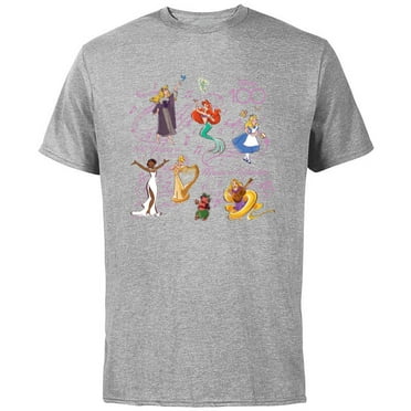 Disney 100 Years of Music and Wonder Princess Songs D100 - Short Sleeve Cotton T-Shirt for Adults - Customized-Athletic Heather