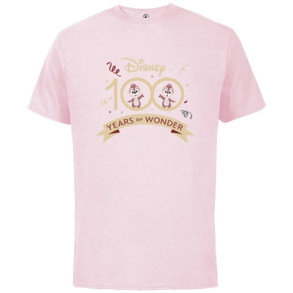 Disney 100 Years of Wonder Chip 'n Dale Muted Cute D100 - Short Sleeve Cotton T-Shirt for Adults - Customized-Soft Pink