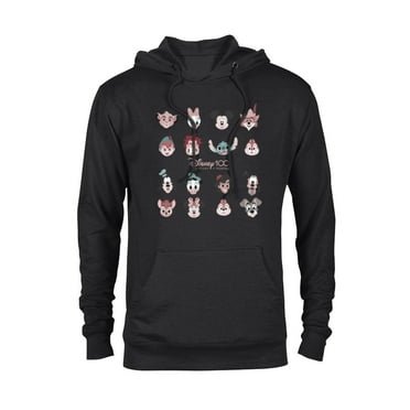 Disney 100 Years of Wonder Famous Faces Muted Cute D100 - Pullover Hoodie for Adults - Customized-Black