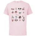 thumbnail image 1 of Disney 100 Years of Wonder Famous Faces Muted Cute D100 - Short Sleeve Cotton T-Shirt for Adults - Customized-Soft Pink, 1 of 5