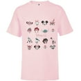 thumbnail image 1 of Disney 100 Years of Wonder Famous Faces Muted Cute D100 - Short Sleeve T-Shirt for Kids - Customized-Soft Pink, 1 of 5
