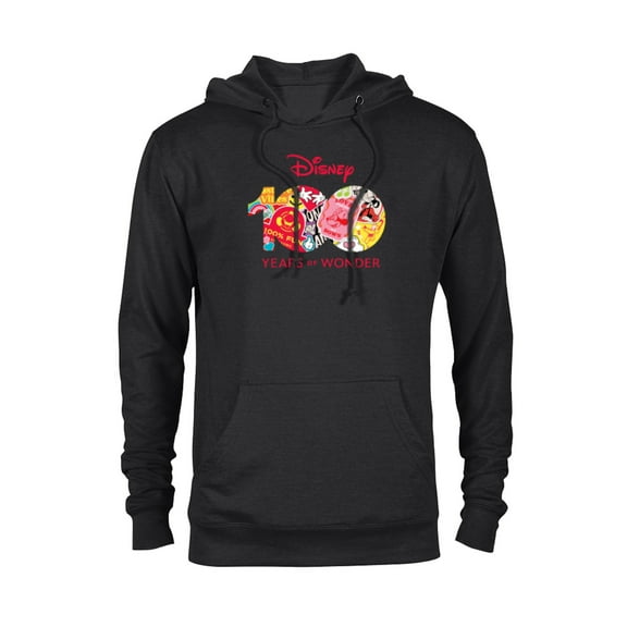 Disney 100 Years of Wonder Logo Happy Faces Stickers D100 - Pullover Hoodie for Adults - Customized-Black