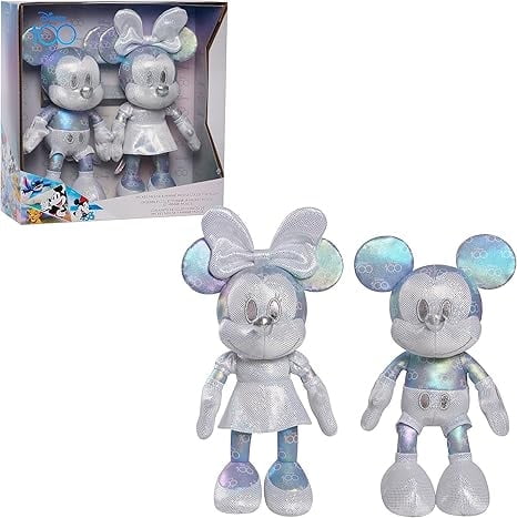 Disney100 Platinum Mickey & Minnie Mouse Collector Plush Set