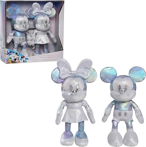 Disney100 Platinum Mickey & Minnie Mouse Collector Plush Set