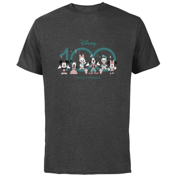 Disney 100 Years of Wonder Mickey & Pals Muted Cute D100 - Short Sleeve Cotton T-Shirt for Adults - Customized-Charcoal