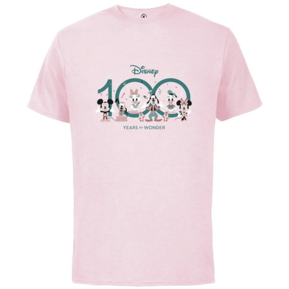 Disney 100 Years of Wonder Mickey & Pals Muted Cute D100 - Short Sleeve Cotton T-Shirt for Adults - Customized-Soft Pink