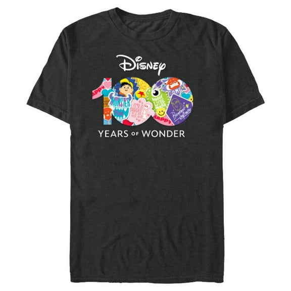 Disney 100 Years of Wonder Pixar Happy Faces Stickers D100 - Short Sleeve Blended T-Shirt for Adults - Customized-Dark Heather