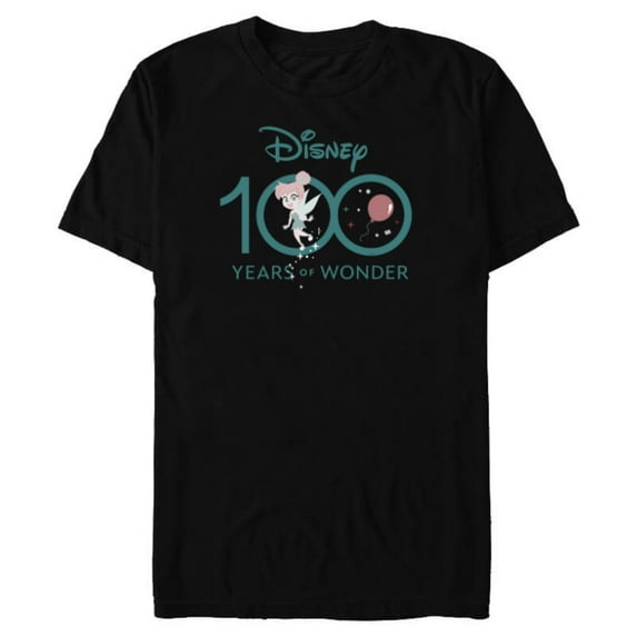 Disney 100 Years of Wonder Tinker Bell Muted Cute D100 - Short Sleeve Blended T-Shirt for Adults - Customized-Black