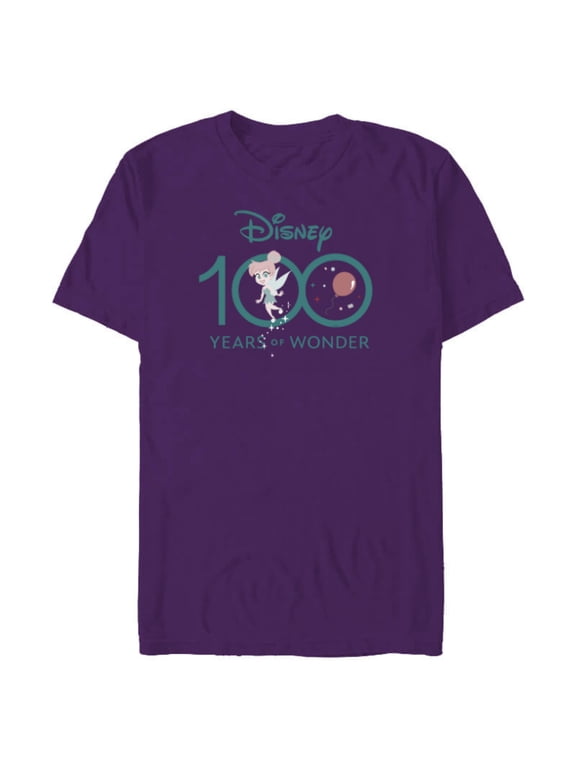 Disney 100 Years of Wonder Tinker Bell Muted Cute D100 - Short Sleeve Blended T-Shirt for Adults - Customized-Purple