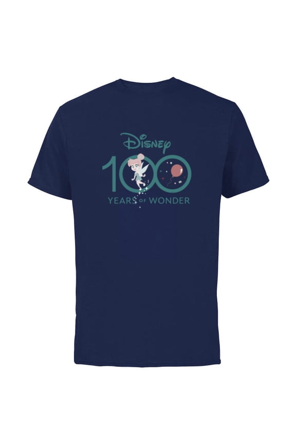 Disney 100 Years of Wonder Tinker Bell Muted Cute D100 - Short Sleeve Cotton T-Shirt for Adults - Customized-Navy